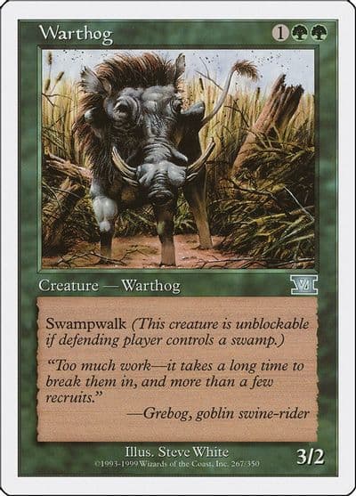 Warthog Classic Sixth Edition Magic card