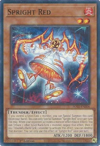 Spright Red Power of the Elements Yu-Gi-Oh! card