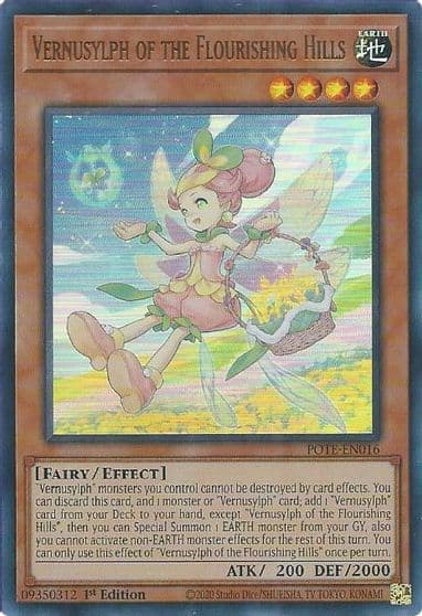 Vernusylph of the Flourishing Hills Power of the Elements Yu-Gi-Oh! card