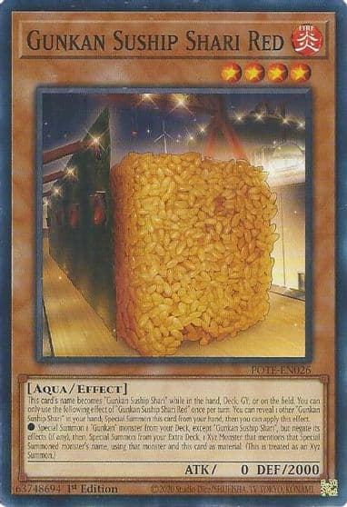 Gunkan Suship Shari Red Power of the Elements Yu-Gi-Oh! card