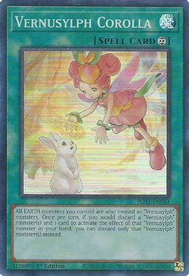 Vernusylph Corolla Power of the Elements Yu-Gi-Oh! card