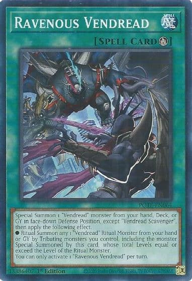 Ravenous Vendread Power of the Elements Yu-Gi-Oh! card