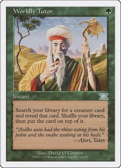 Worldly Tutor Classic Sixth Edition Magic card