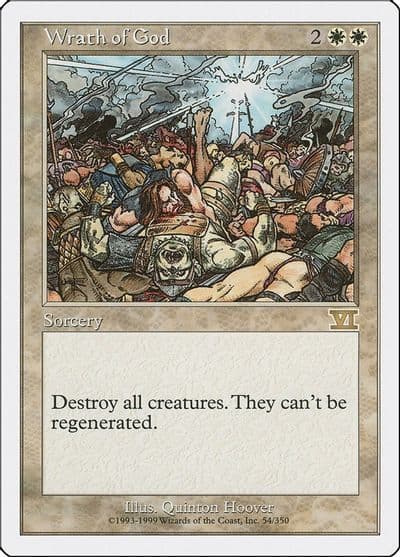 Wrath of God Classic Sixth Edition Magic card