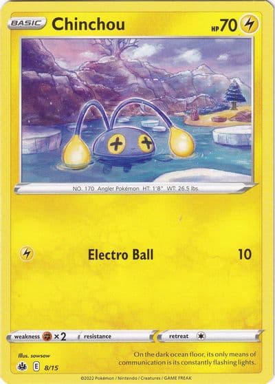 Chinchou McDonald's Promos 2022 Pokemon card