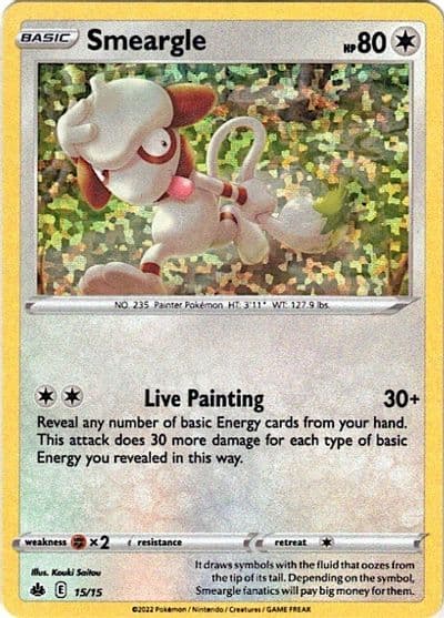 Smeargle McDonald's Promos 2022 Pokemon card