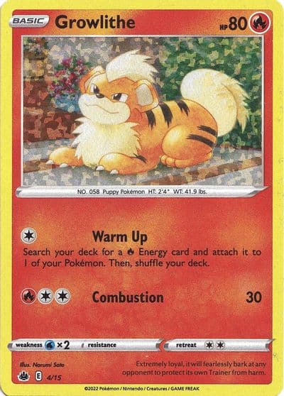 Growlithe McDonald's Promos 2022 Pokemon card