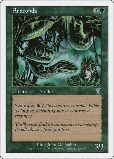 Anaconda 7th Edition Magic card