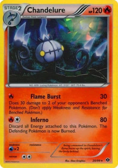 Chandelure (Cracked Ice Holo) Blister Exclusives Pokemon card