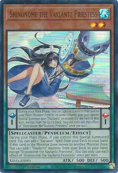 Shinonome the Vaylantz Priestess Tactical Masters Yu-Gi-Oh! card