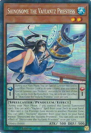 Shinonome the Vaylantz Priestess CR Tactical Masters Yu-Gi-Oh! card
