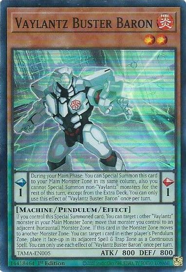 Vaylantz Buster Baron Tactical Masters Yu-Gi-Oh! card