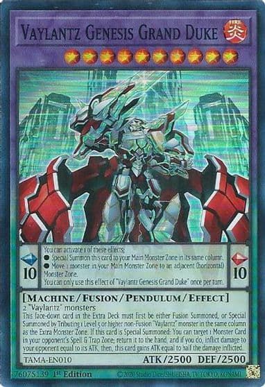 Vaylantz Genesis Grand Duke Tactical Masters Yu-Gi-Oh! card