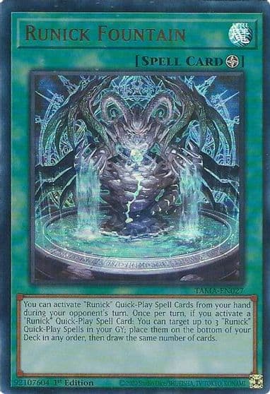 Runick Fountain Tactical Masters Yu-Gi-Oh! card
