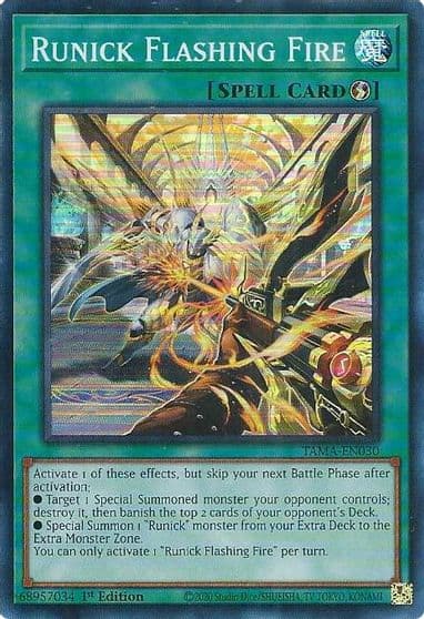 Runick Flashing Fire Tactical Masters Yu-Gi-Oh! card
