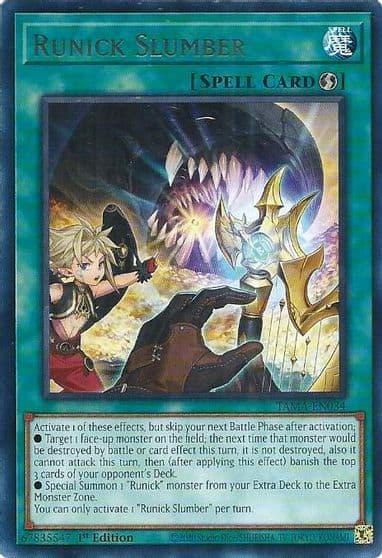 Runick Slumber Tactical Masters Yu-Gi-Oh! card