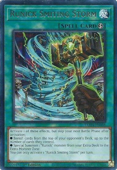 Runick Smiting Storm Tactical Masters Yu-Gi-Oh! card