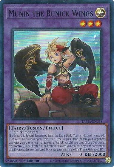 Munin the Runick Wings Tactical Masters Yu-Gi-Oh! card
