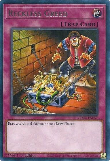 Reckless Greed Tactical Masters Yu-Gi-Oh! card