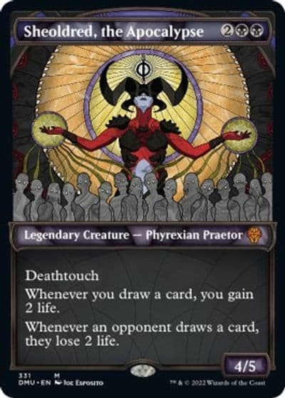 Sheoldred the Apocalypse Textured Foil Dominaria United Magic card