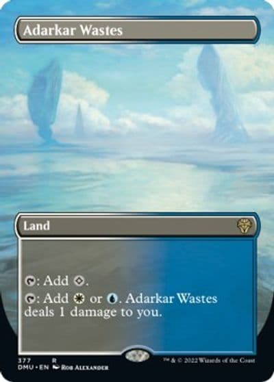 Adarkar Wastes Borderless Dominaria United Magic card