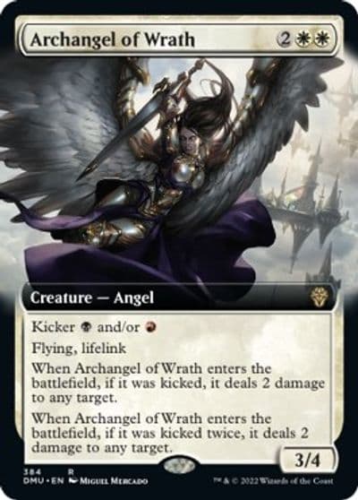 Archangel of Wrath Extended Art Dominaria United Magic card