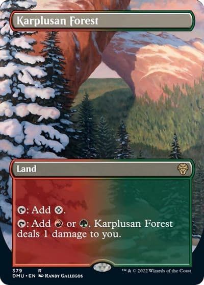 Karplusan Forest Borderless Dominaria United Magic card