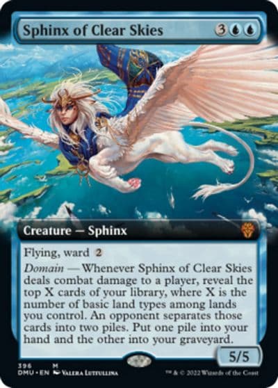 Sphinx of Clear Skies Extended Art Dominaria United Magic card