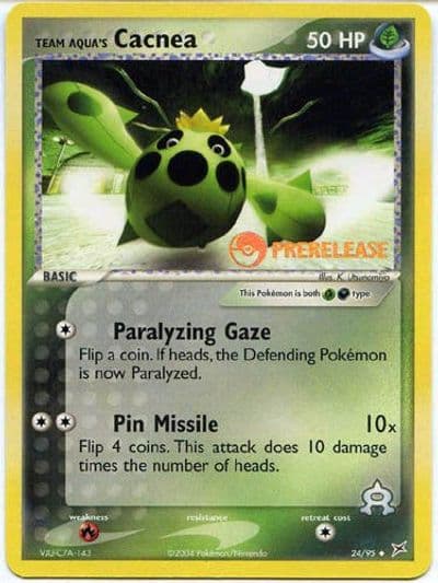 Team Aqua's Cacnea (Prerelease) Miscellaneous Cards & Products Pokemon card