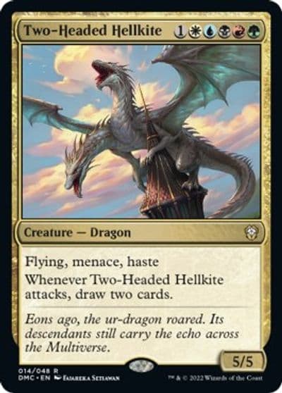 Two Headed Hellkite Commander: Dominaria United Magic card