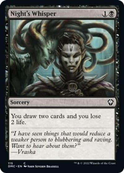 Nights Whisper Commander: Dominaria United Magic card