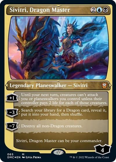 Sivitri Dragon Master Foil Etched Commander: Dominaria United Magic card