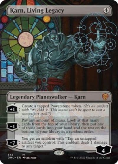 Karn Living Legacy Borderless Dominaria United Magic card