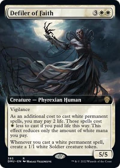 Defiler of Faith Extended Art Dominaria United Magic card