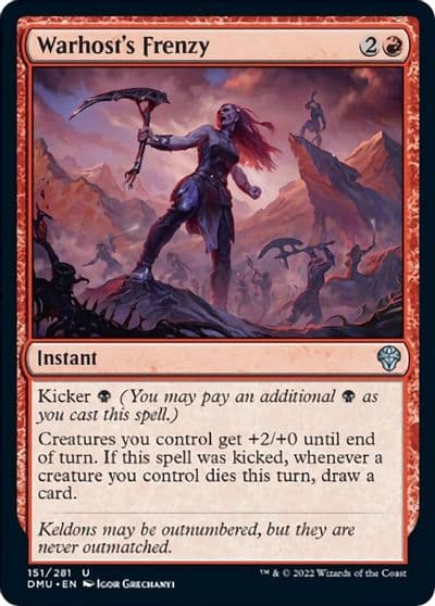 Warhosts Frenzy Dominaria United Magic card
