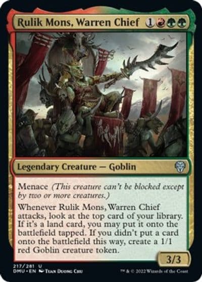 Rulik Mons Warren Chief Dominaria United Magic card