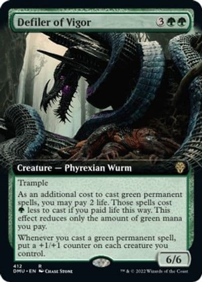 Defiler of Vigor Extended Art Dominaria United Magic card
