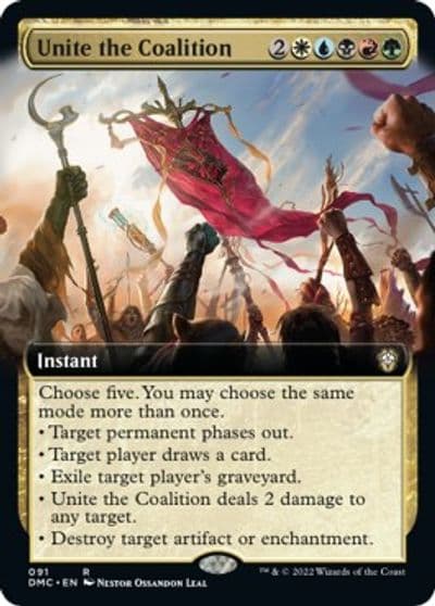 Unite the Coalition Extended Art Commander: Dominaria United Magic card