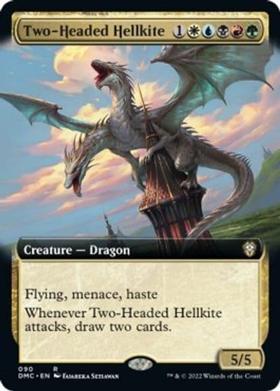Two Headed Hellkite Extended Art Commander: Dominaria United Magic card