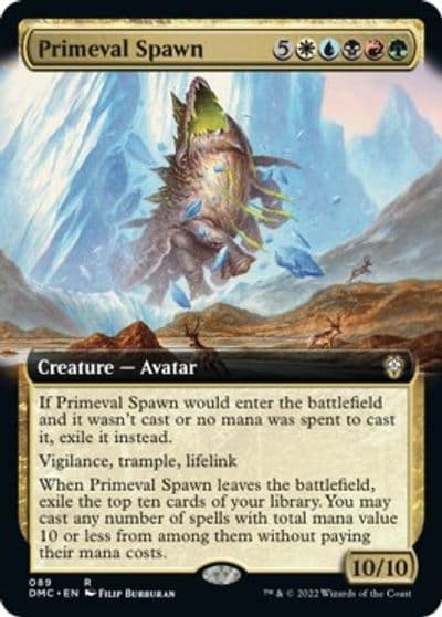 Primeval Spawn Extended Art Commander: Dominaria United Magic card