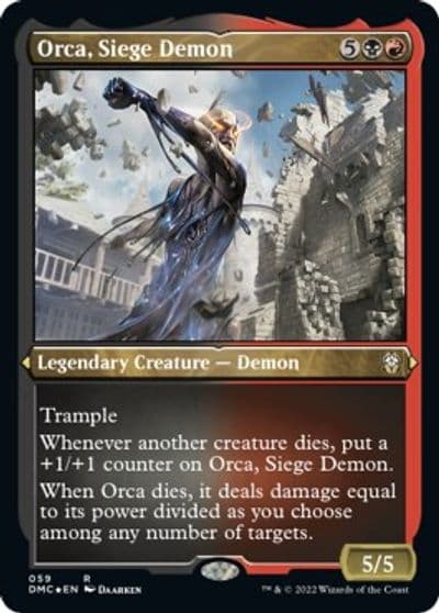 Orca Siege Demon Foil Etched Commander: Dominaria United Magic card