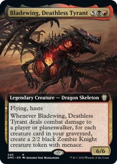 Bladewing Deathless Tyrant Extended Art Commander: Dominaria United Magic card