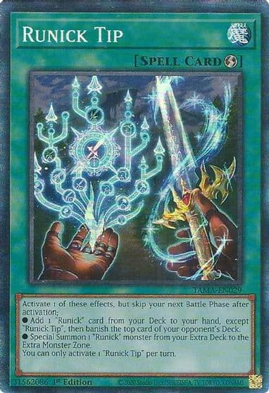 Runick Tip CR Tactical Masters Yu-Gi-Oh! card