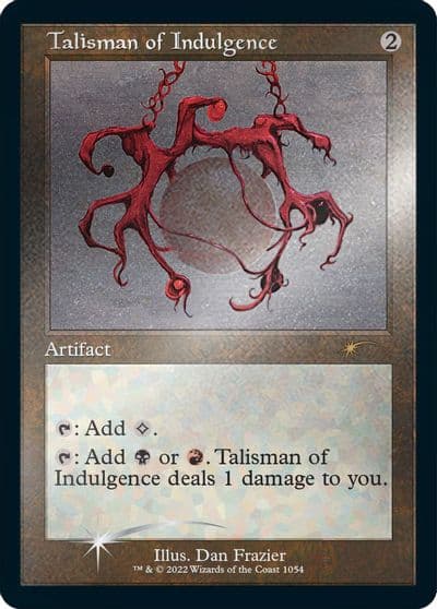 Talisman of Indulgence Retro Frame Foil Etched Secret Lair Drop Series Magic card
