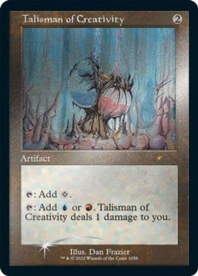 Talisman of Creativity Retro Frame Foil Etched Secret Lair Drop Series Magic card