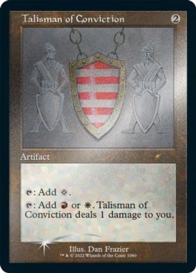 Talisman of Conviction Retro Frame Foil Etched Secret Lair Drop Series Magic card
