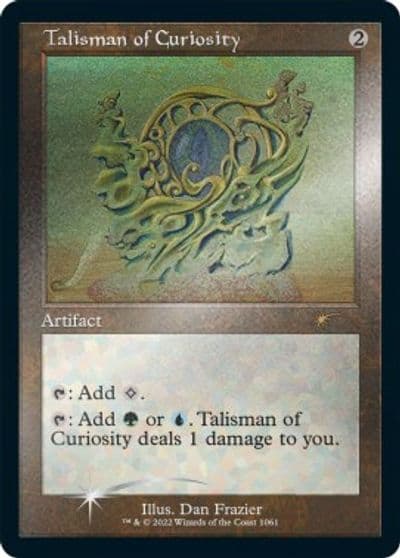 Talisman of Curiosity Retro Frame Foil Etched Secret Lair Drop Series Magic card