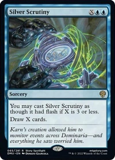 Silver Scrutiny Dominaria United Magic card