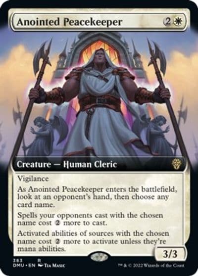 Anointed Peacekeeper Extended Art Dominaria United Magic card