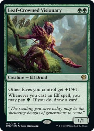 Leaf Crowned Visionary Dominaria United Magic card